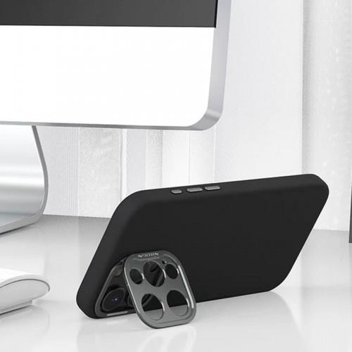 Чохол Silicone Nillkin LensWing Prop Magnetic для Apple iPhone 16 Pro (6.3") Чорний / Black