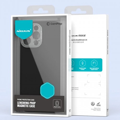 Чохол Silicone Nillkin LensWing Prop Magnetic для Apple iPhone 16 Pro (6.3") Чорний / Black