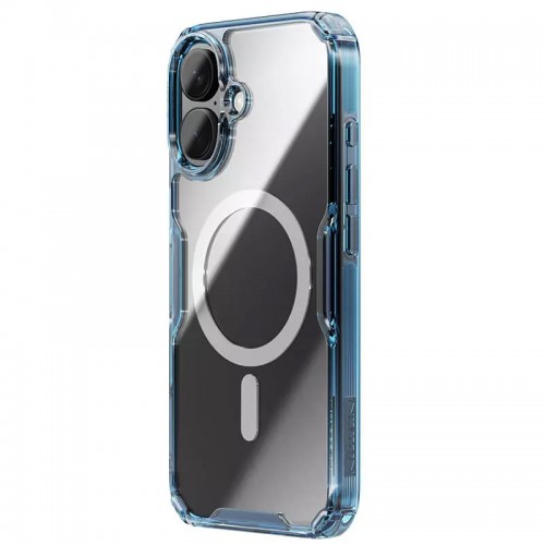 TPU чохол Nillkin Nature Pro Magnetic для Apple iPhone 16 (6.1") Синій (прозорий)