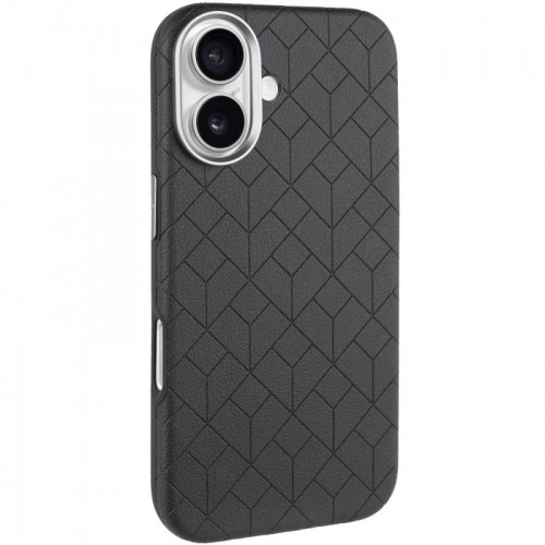 Шкіряний чохол Carved with MagSafe для Apple iPhone 16 (6.1") Black