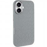 Кожаный чехол Carved с MagSafe для Apple iPhone 16 (6.1") Grey