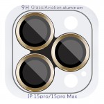 Захисне скло Metal Classic на камеру (у упак.) для Apple iPhone 16 Pro (6.3") / 16 Pro Max (6.9") Золотий / Gold