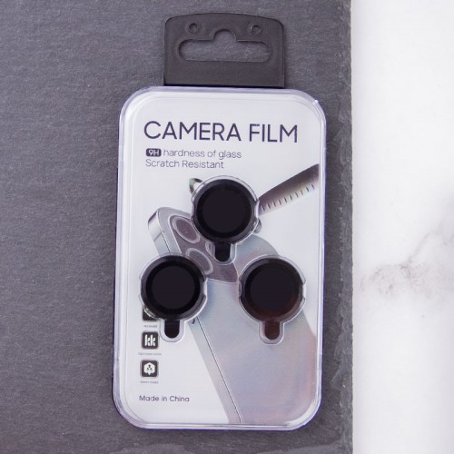 Захисне скло Metal Classic на камеру (у упак.) для Apple iPhone 16 Pro (6.3") / 16 Pro Max (6.9") Чорний / Black