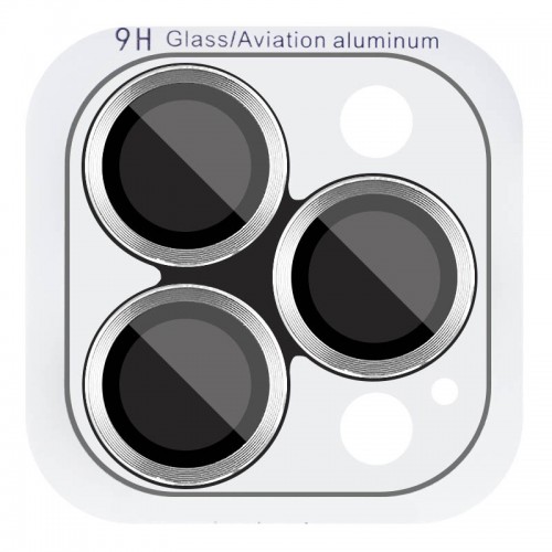 Захисне скло Metal Classic на камеру (у упак.) для Apple iPhone 16 Pro (6.3") / 16 Pro Max (6.9") Срібний / Silver