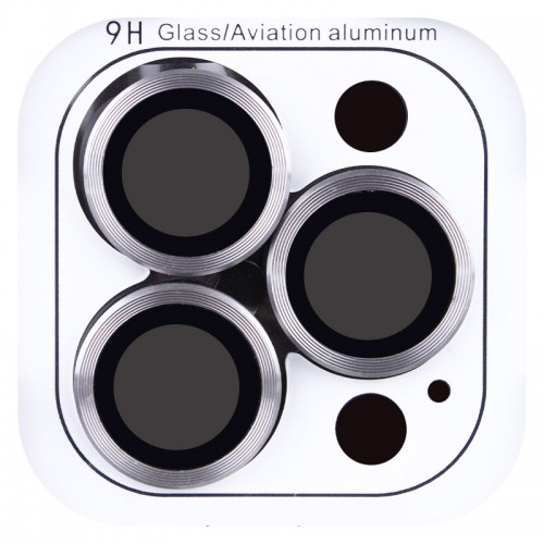 Захисне скло Metal Classic на камеру (у упак.) для Apple iPhone 16 Pro (6.3") / 16 Pro Max (6.9") Сірий / Titanium Gray