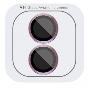 Защитное стекло Metal Classic на камеру (в упак.) для Apple iPhone 16 (6.1") / 16 Plus (6.7") Розовый / Pink