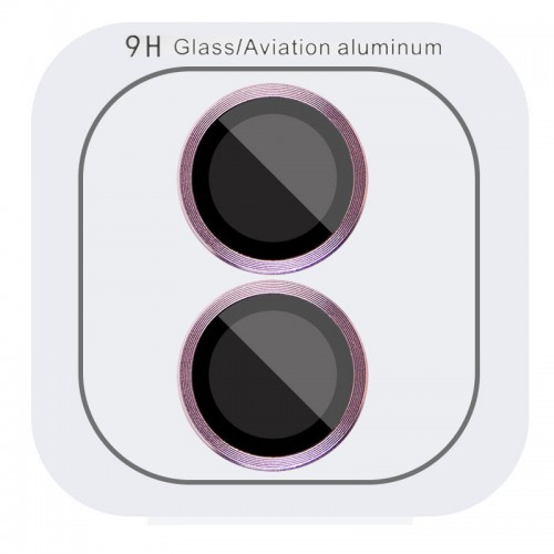 Защитное стекло Metal Classic на камеру (в упак.) для Apple iPhone 16 (6.1") / 16 Plus (6.7") Розовый / Pink