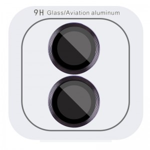 Защитное стекло Metal Classic на камеру (в упак.) для Apple iPhone 16 (6.1") / 16 Plus (6.7") Чёрный / Black