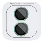Захисне скло Metal Classic на камеру (у упак.) для Apple iPhone 16 (6.1") / 16 Plus (6.7") Бірюзовий / Azure