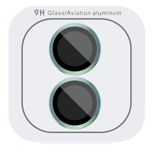 Защитное стекло Metal Classic на камеру (в упак.) для Apple iPhone 16 (6.1") / 16 Plus (6.7") Бирюзовый / Azure