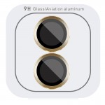 Захисне скло Metal Classic на камеру (у упак.) для Apple iPhone 16 (6.1") / 16 Plus (6.7") Золотий / Gold