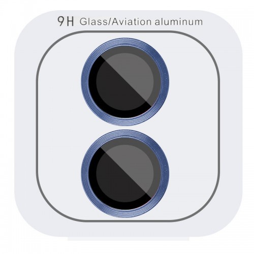 Защитное стекло Metal Classic на камеру (в упак.) для Apple iPhone 16 (6.1") / 16 Plus (6.7") Синий / Ultramarine
