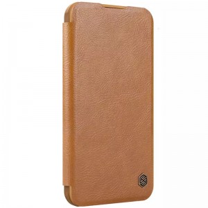 Шкіряний чохол-книжка Nillkin Qin Prop для Apple iPhone 16 (6.1") Brown