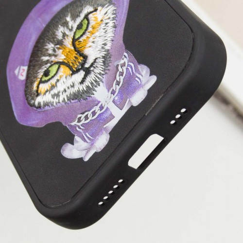 TPU+PC чохол Friends для Apple iPhone 15 Pro (6.1") Black Cat