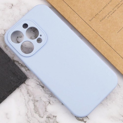 Чехол Silicone Case Full Camera Protective (AA) NO LOGO для Apple iPhone 16 Pro Max (6.9") Голубой / Lilac Blue