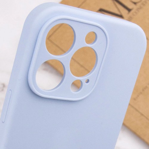 Чехол Silicone Case Full Camera Protective (AA) NO LOGO для Apple iPhone 16 Pro Max (6.9") Голубой / Lilac Blue