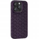 Чехол TPU Weaving для Apple iPhone 15 Pro (6.1") Фиолетовый