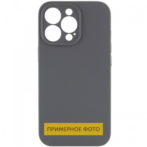 Чехол Silicone Case Full Camera Protective (AA) NO LOGO для Apple iPhone 16 (6.1") Серый / Dark Gray