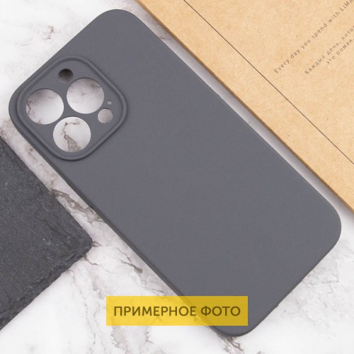 Чехол Silicone Case Full Camera Protective (AA) NO LOGO для Apple iPhone 16 (6.1") Серый / Dark Gray