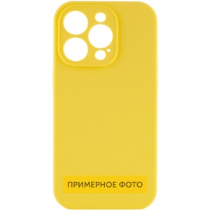 Чехол Silicone Case Full Camera Protective (AA) NO LOGO для Apple iPhone 16 (6.1") Жёлтый / Yellow