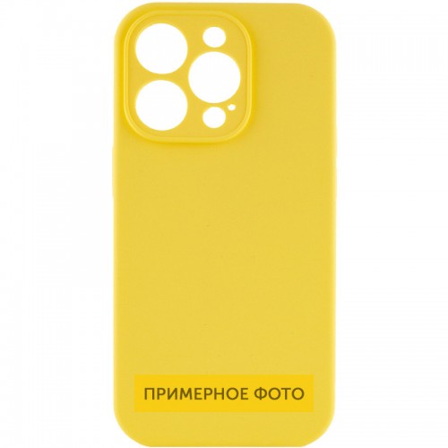 Чехол Silicone Case Full Camera Protective (AA) NO LOGO для Apple iPhone 16 (6.1") Жёлтый / Yellow