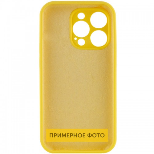 Чехол Silicone Case Full Camera Protective (AA) NO LOGO для Apple iPhone 16 (6.1") Жёлтый / Yellow