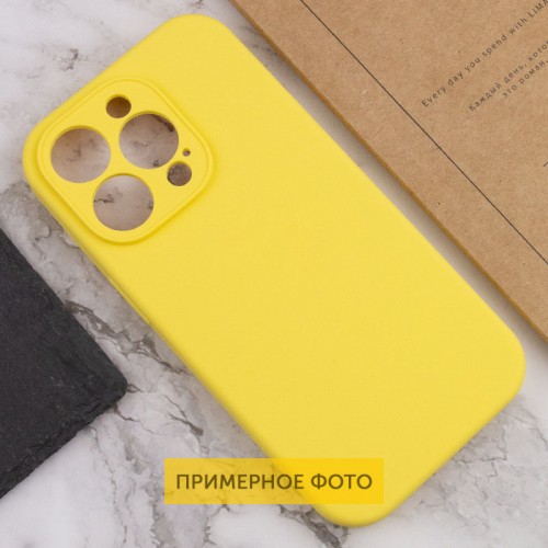 Чехол Silicone Case Full Camera Protective (AA) NO LOGO для Apple iPhone 16 (6.1") Жёлтый / Yellow