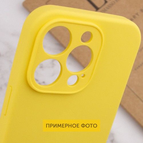 Чехол Silicone Case Full Camera Protective (AA) NO LOGO для Apple iPhone 16 (6.1") Жёлтый / Yellow
