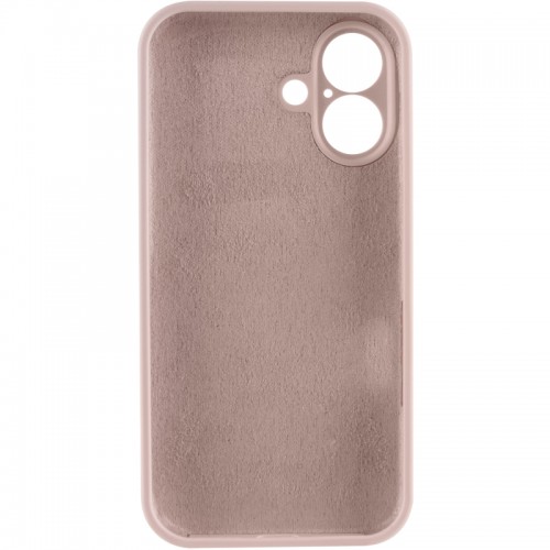 Чохол Silicone Case Full Camera Protective (AA) NO LOGO для Apple iPhone 16 (6.1") Рожевий / Pink Sand
