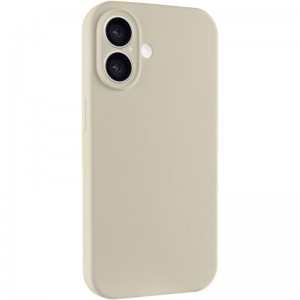 Чохол Silicone Case Full Camera Protective (AA) NO LOGO для Apple iPhone 16 (6.1") Бежевий / Antique White