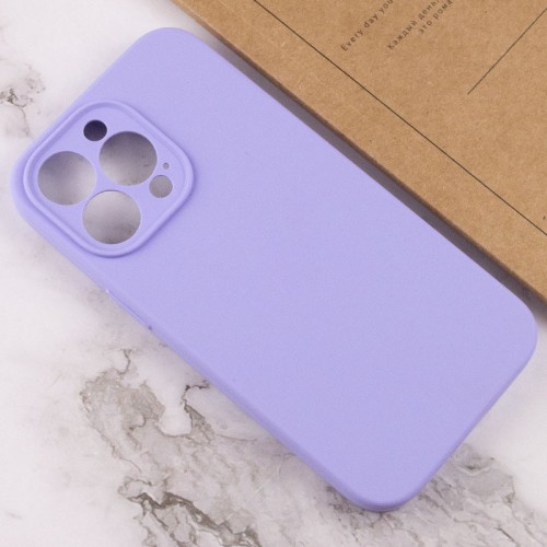 Чехол Silicone Case Full Camera Protective (AA) NO LOGO для Apple iPhone 16 Pro (6.3") Сиреневый / Dasheen