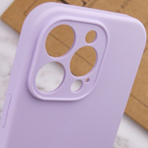 Чехол Silicone Case Full Camera Protective (AA) NO LOGO для Apple iPhone 16 Pro (6.3") Сиреневый / Lilac