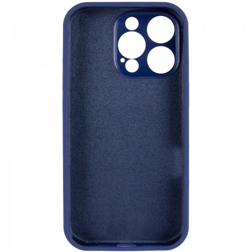 Чехол Silicone Case Full Camera Protective (AA) NO LOGO для Apple iPhone 16 Pro (6.3") Синий / Deep navy