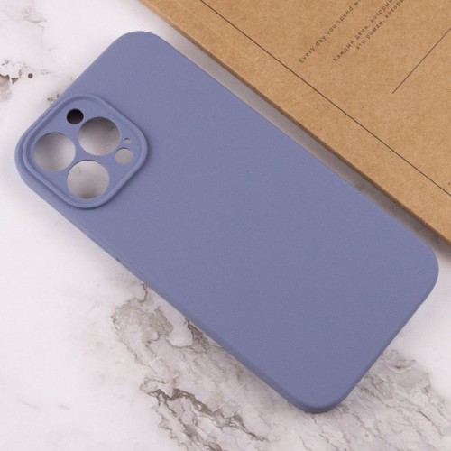Чохол Silicone Case Full Camera Protective (AA) NO LOGO для Apple iPhone 16 Pro (6.3") Сірий / Lavender Gray