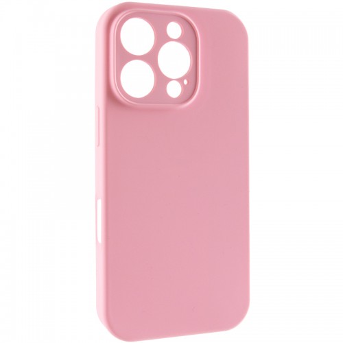 Чехол Silicone Case Full Camera Protective (AA) NO LOGO для Apple iPhone 16 Pro (6.3") Розовый / Light pink
