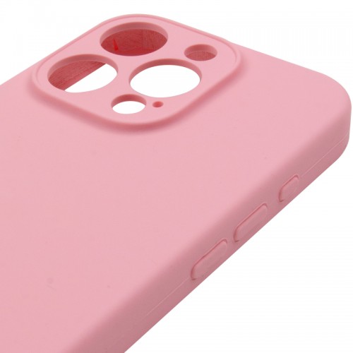 Чехол Silicone Case Full Camera Protective (AA) NO LOGO для Apple iPhone 16 Pro (6.3") Розовый / Light pink