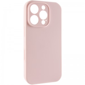 Чехол Silicone Case Full Camera Protective (AA) NO LOGO для Apple iPhone 16 Pro (6.3") Розовый / Chalk Pink