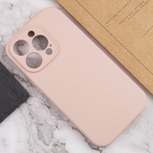Чехол Silicone Case Full Camera Protective (AA) NO LOGO для Apple iPhone 16 Pro (6.3") Розовый / Pink Sand