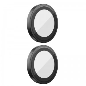 Защитное стекло BlueO Metal на камеру для Apple iPhone 16 (6,1") / 16 Plus (6,7") Черный / Black