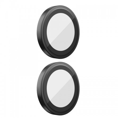 Защитное стекло BlueO Metal на камеру для Apple iPhone 16 (6,1") / 16 Plus (6,7") Черный / Black