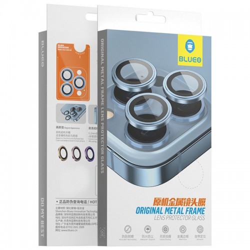 Захисне скло BlueO Metal на камеру для Apple iPhone 16 (6.1") / 16 Plus (6.7") Рожевий / Pink