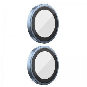 Защитное стекло BlueO Metal на камеру для Apple iPhone 16 (6.1") / 16 Plus (6.7") Синий / Blue