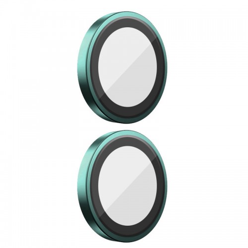 Защитное стекло BlueO Metal на камеру для Apple iPhone 16 (6.1") / 16 Plus (6.7") Бирюзовый / Green