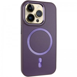 Шкіряний чохол SnapCase with MagSafe для Apple iPhone 12 Pro / 12 (6.1") Dark Purple