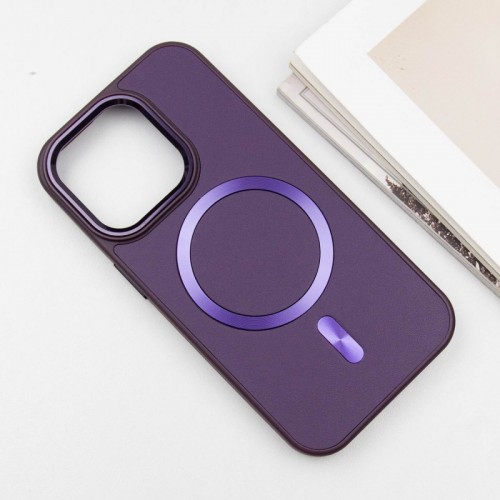 Шкіряний чохол SnapCase with MagSafe для Apple iPhone 12 Pro Max (6.7") Dark Purple