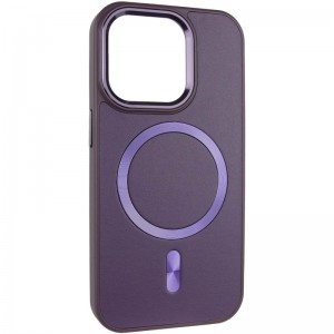 Шкіряний чохол SnapCase with MagSafe для Apple iPhone 13 / 14 (6.1") Dark Purple