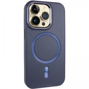 Шкіряний чохол SnapCase with MagSafe для Apple iPhone 14 Pro (6.1") Dark Blue