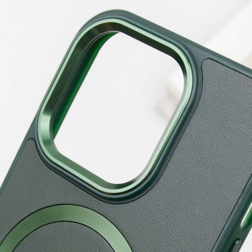 Кожаный чехол SnapCase with MagSafe для Apple iPhone 15 Pro (6.1") Green