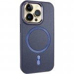 Шкіряний чохол SnapCase with MagSafe для Apple iPhone 15 Pro (6.1") Dark Blue