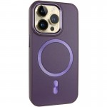 Шкіряний чохол SnapCase with MagSafe для Apple iPhone 15 Pro Max (6.7") Dark Purple